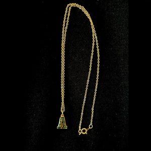 Gold Abalone ‘A’ initial necklace